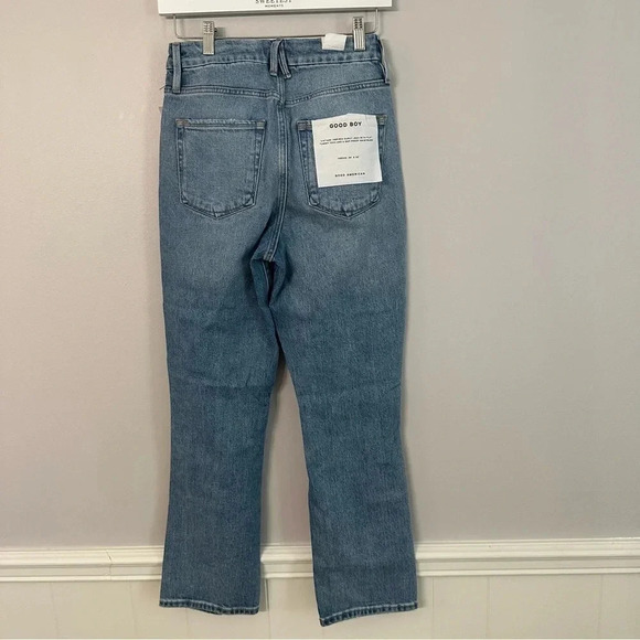 Good American Good Boy Vintage Inspired Distressed Jeans Size 2, 26 NWT - Picture 13 of 13